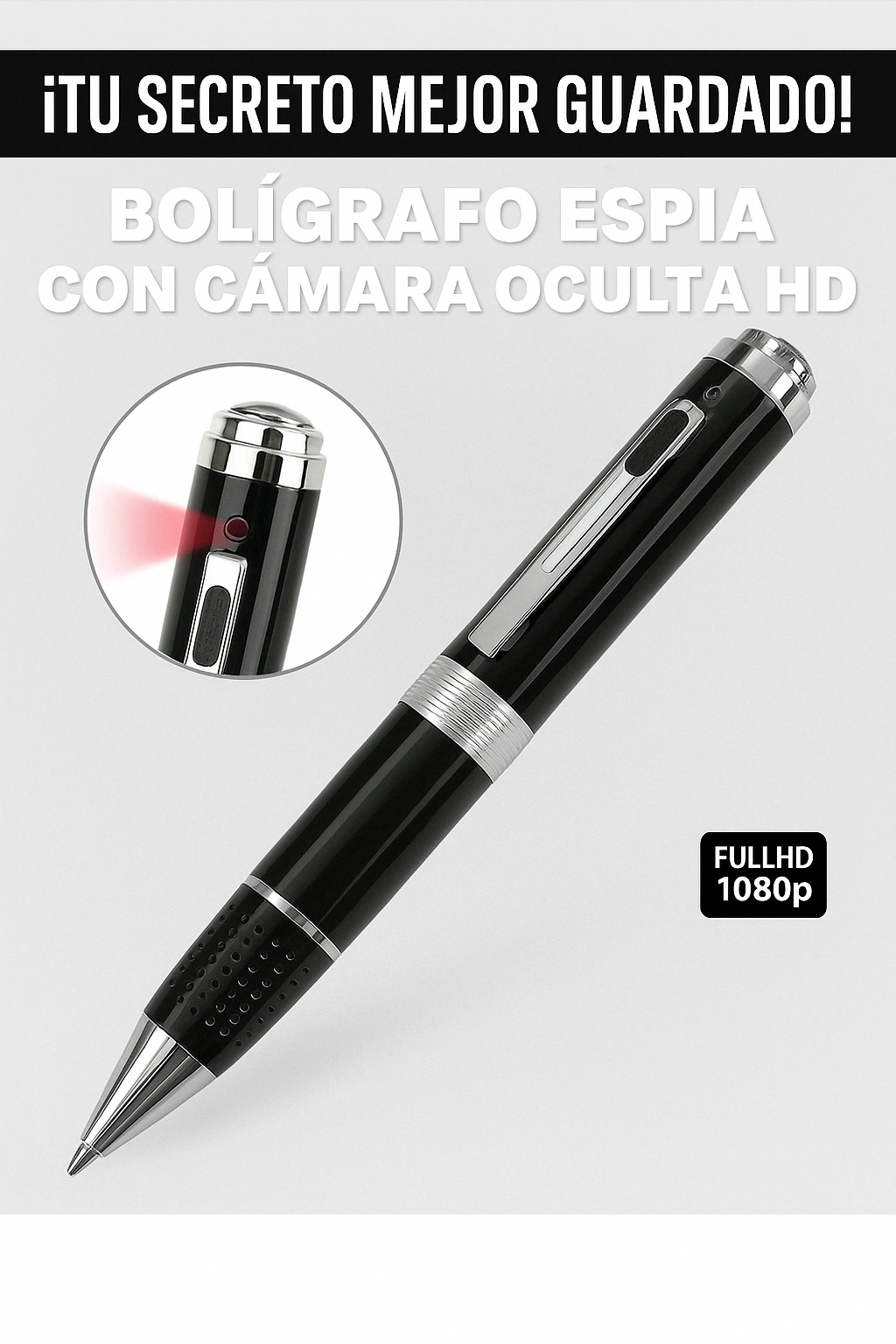 ¡Tu Secreto Mejor Guardado! Bolígrafo Espía con Cámara Oculta HD