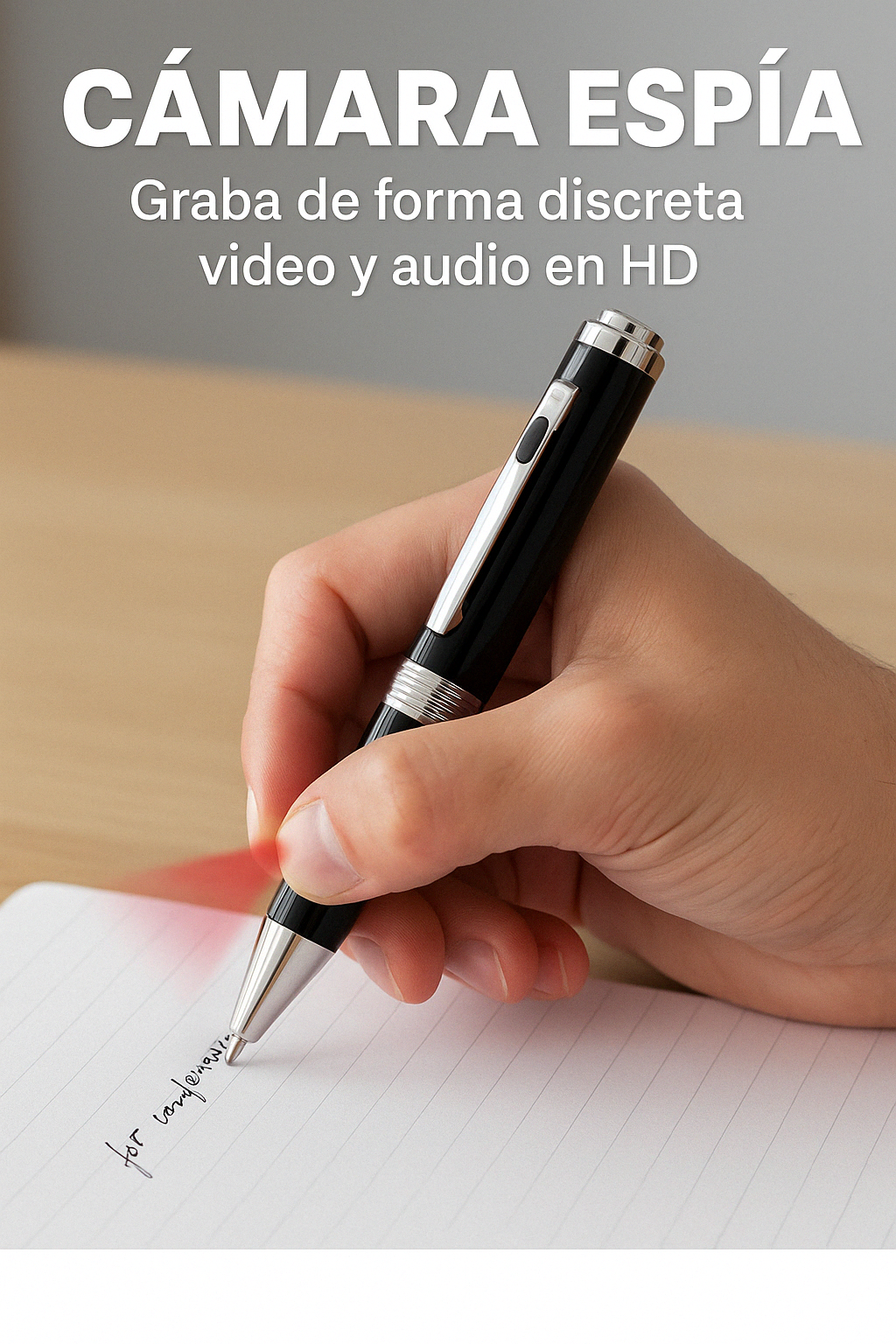 ¡Tu Secreto Mejor Guardado! Bolígrafo Espía con Cámara Oculta HD