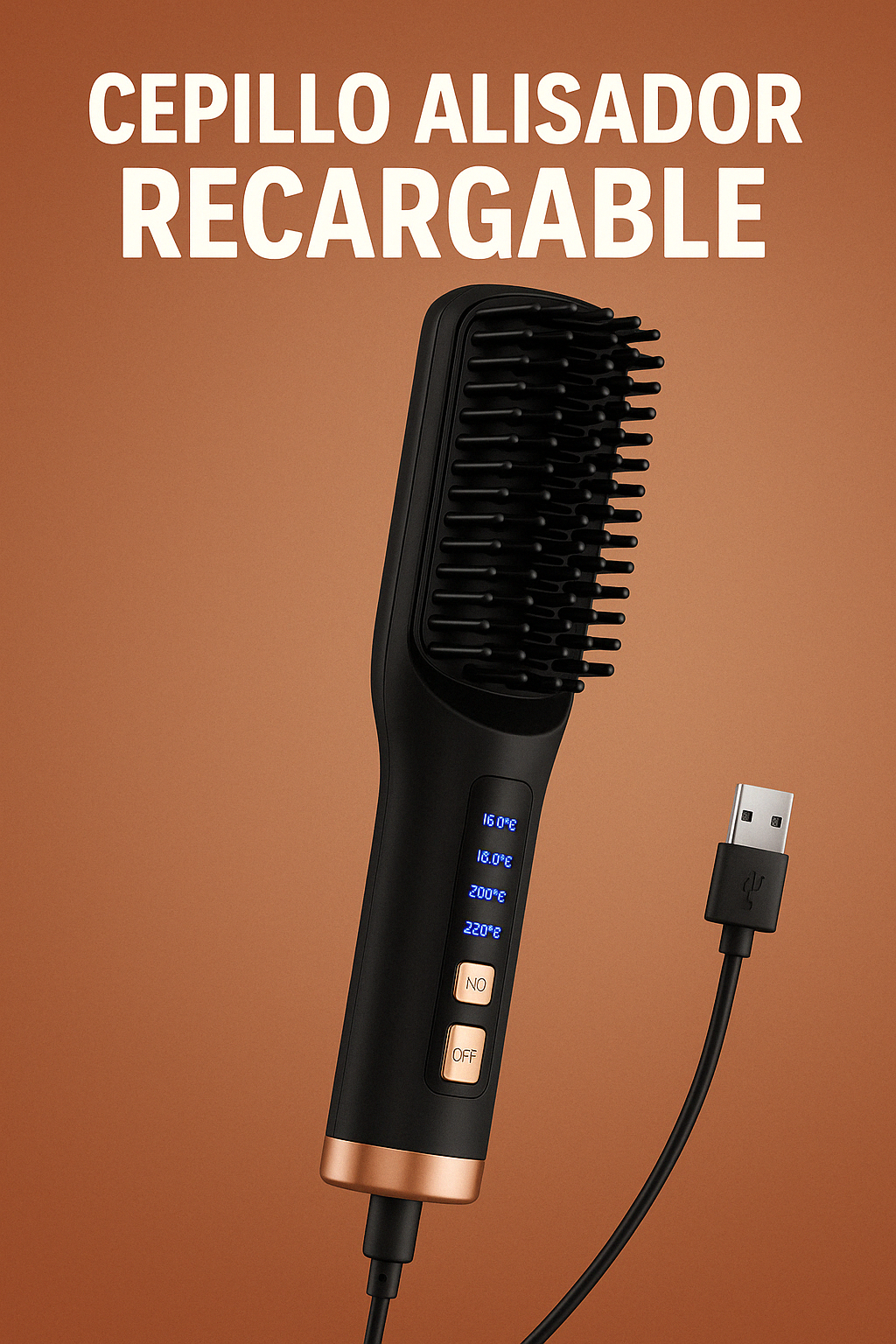 Cepillo Alisador Recargable