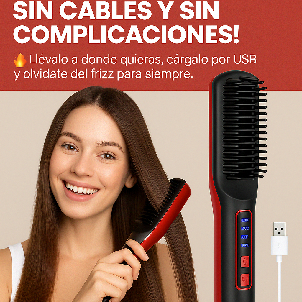 Cepillo Alisador Recargable